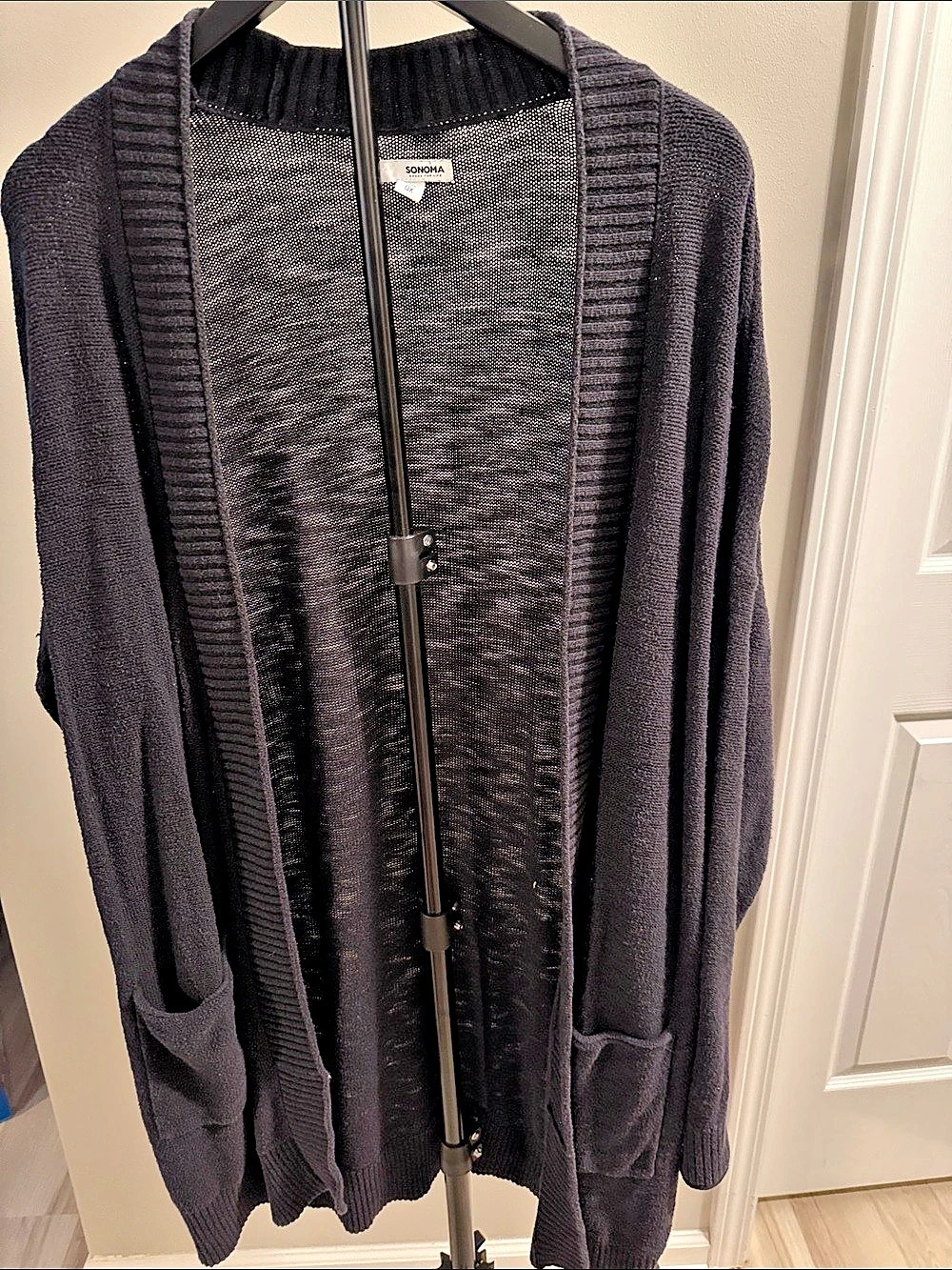 Sonoma Open Front Cardigan in Black Size 0X